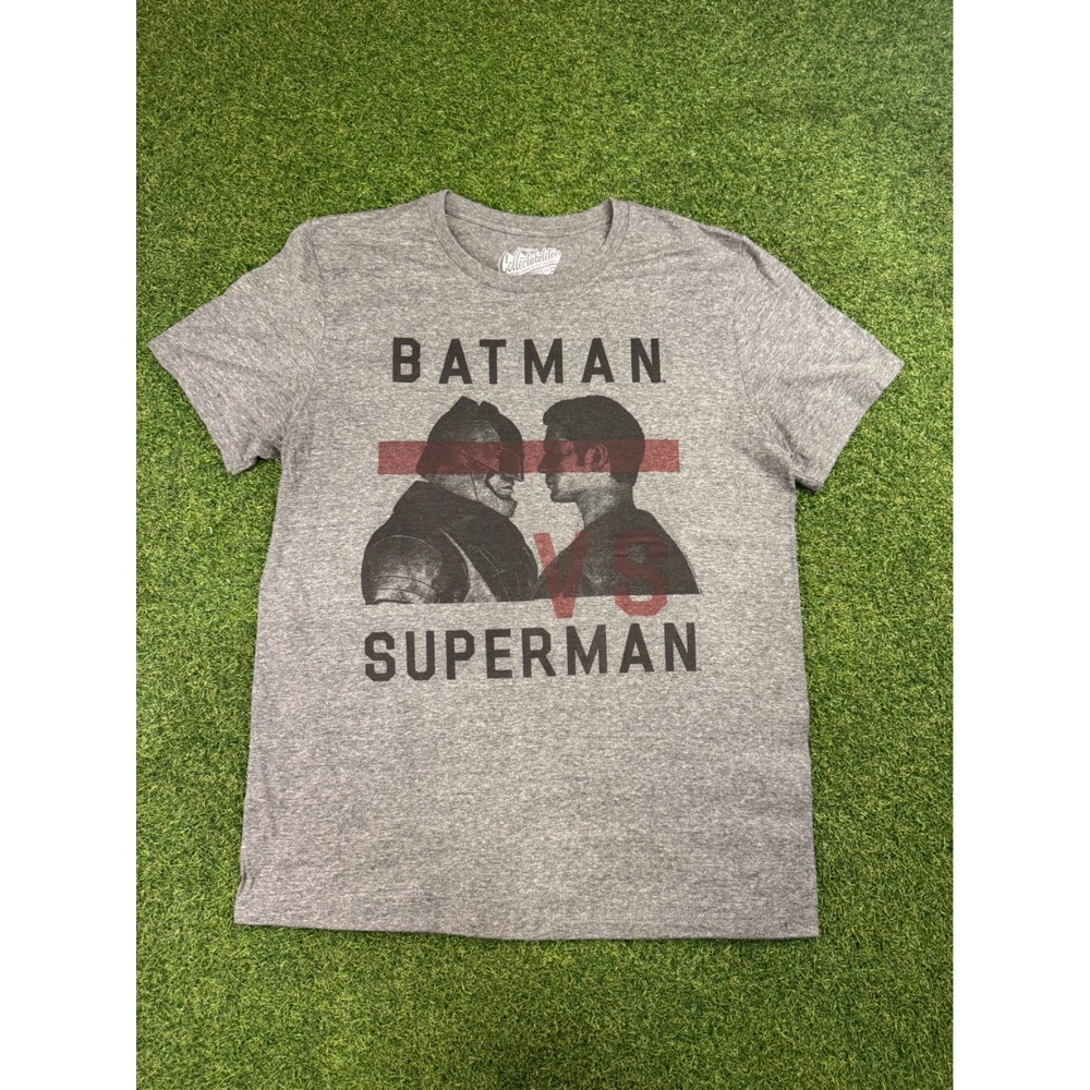 Batman vs Superman Graphic T-Shirt Gray Mens Large DC Comics‎ Movie Tee